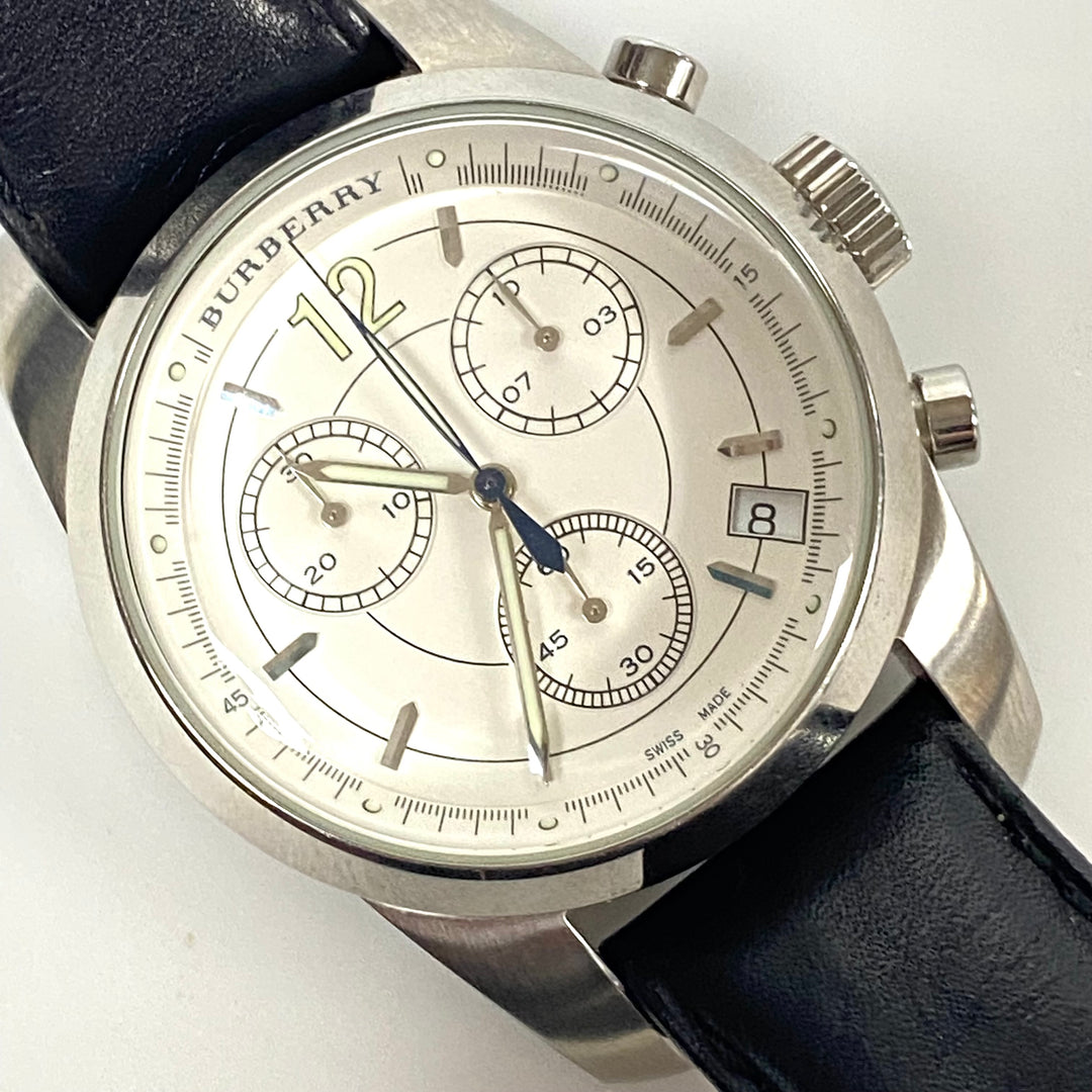 v013 Burberry Swiss Made BU7305 100M WR Quartz Men's Wrist Watch w Original Box