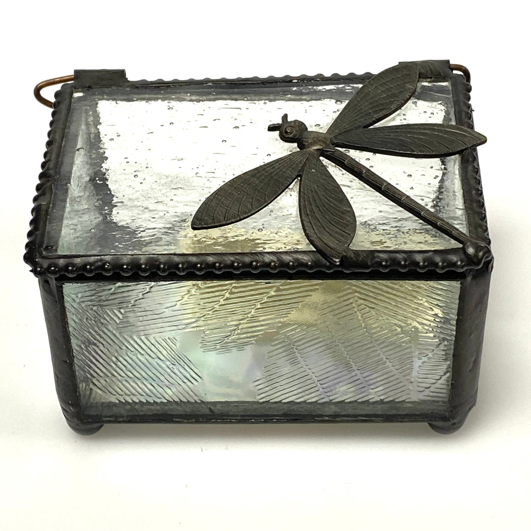 v014 Vintage J Devlin Glass Art Collection Trinket Jewelry Gift Souvenir Box
