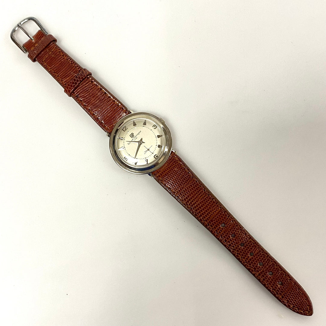 v018 Vintage Girard Perregaux Mechanical 14K White Gold 17 Jewels Wrist Watch