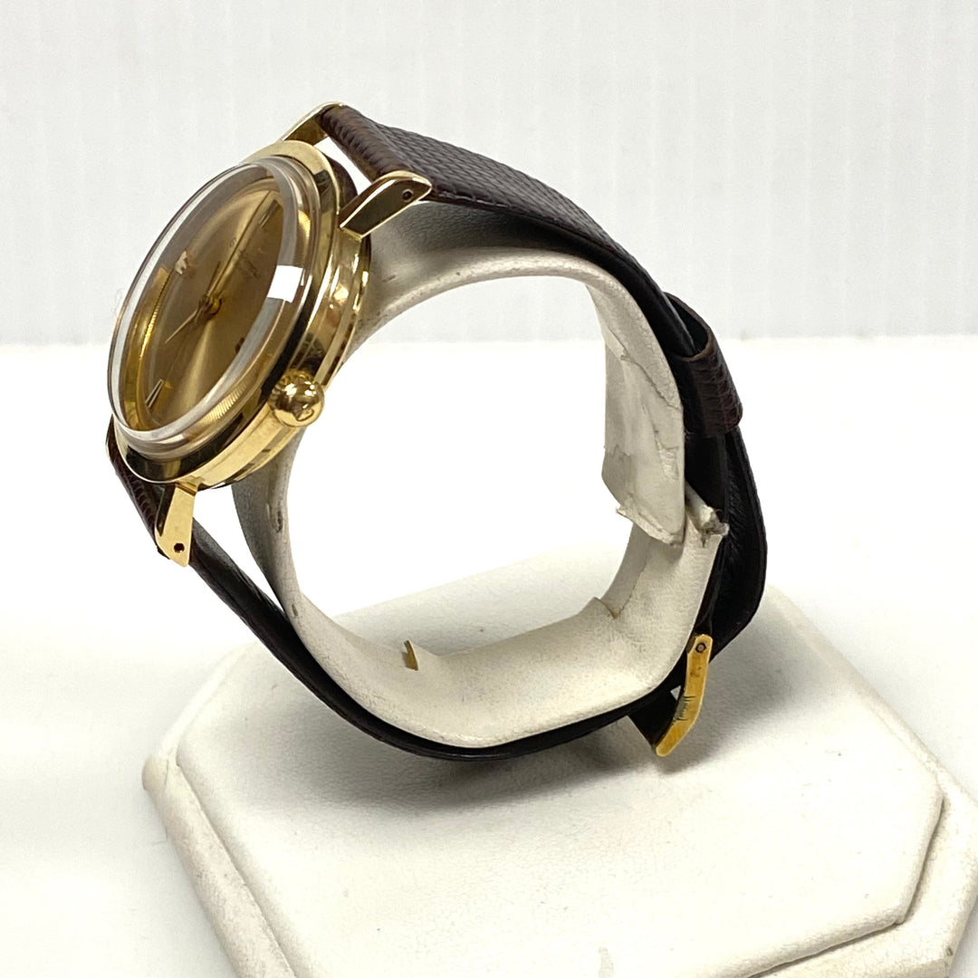 v020 Vintage Girard Perregaux Gyromatic 14K Yellow Gold 17 Jewels Wrist Watch