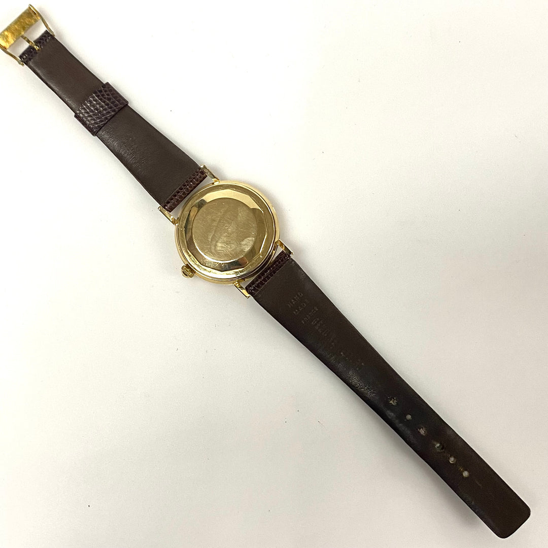 v020 Vintage Girard Perregaux Gyromatic 14K Yellow Gold 17 Jewels Wrist Watch