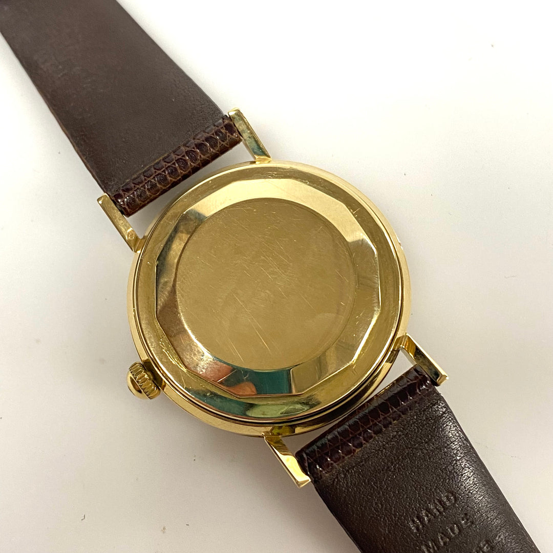 v020 Vintage Girard Perregaux Gyromatic 14K Yellow Gold 17 Jewels Wrist Watch