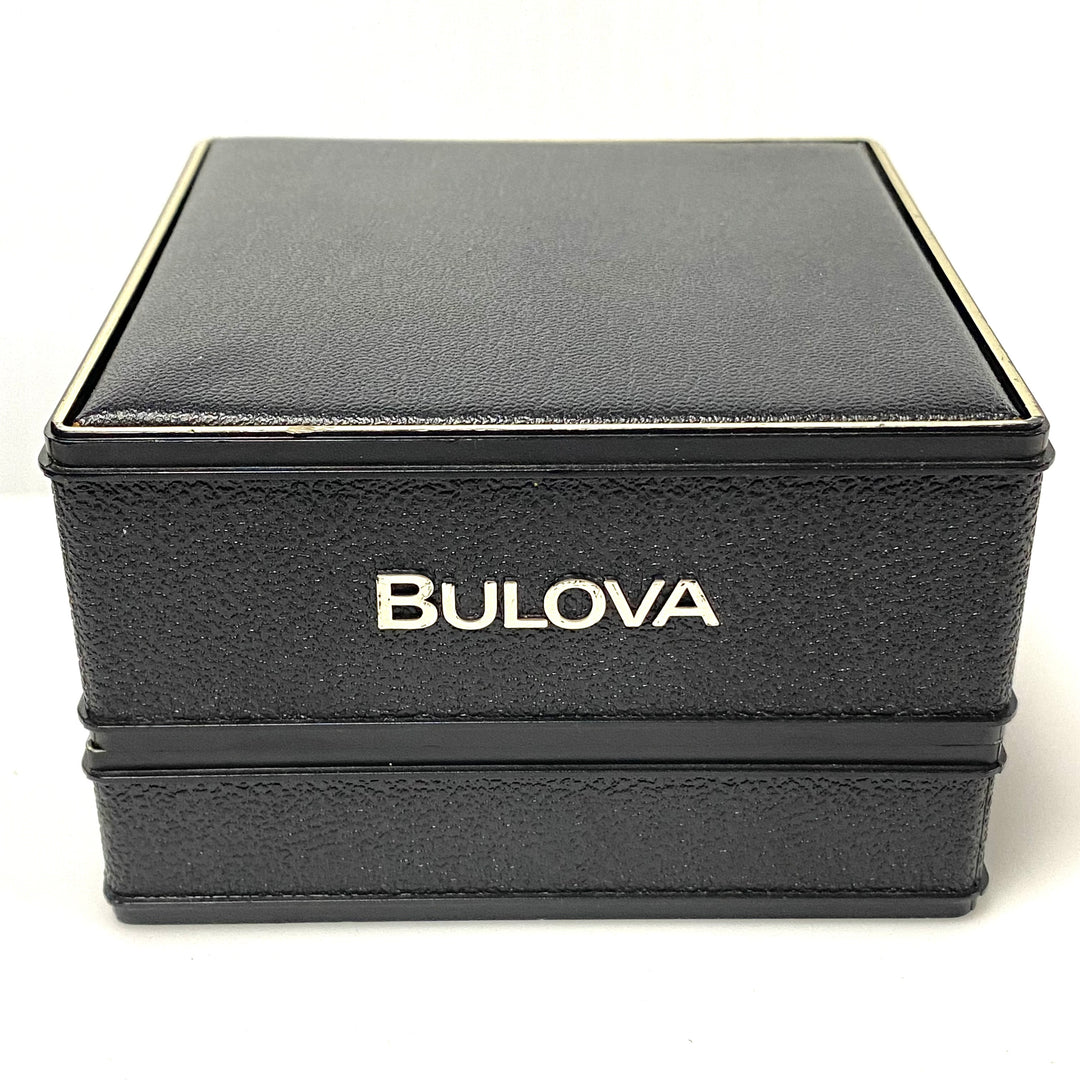 v024 Vintage Bulova Accutron Dura-Crystal Quartz Stainless Steel Water Resistant Wrist Watch +Box