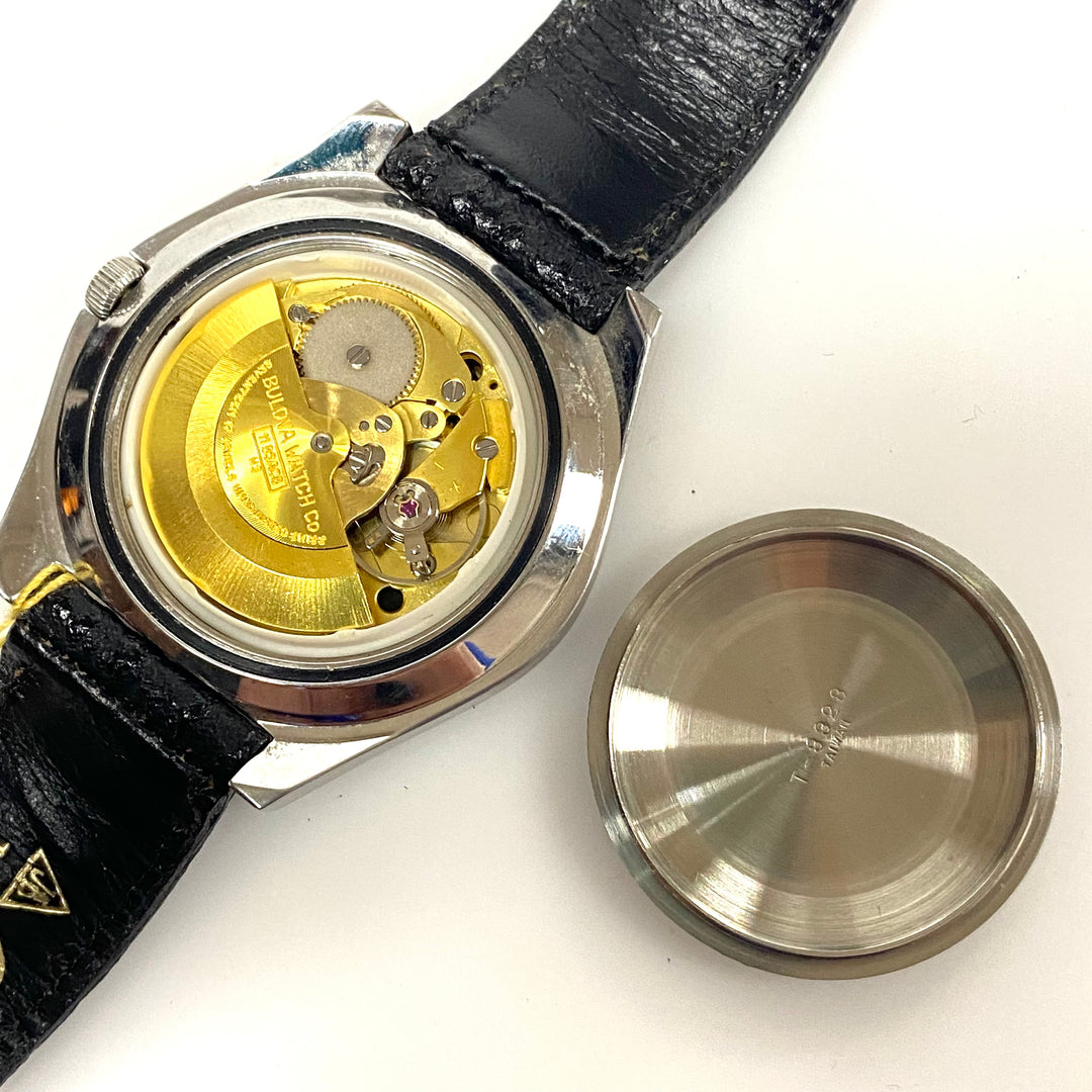 v025 Vintage Bulova Jet Star Automatic Swiss 17J Stainless Steel Wrist Watch WR +Box