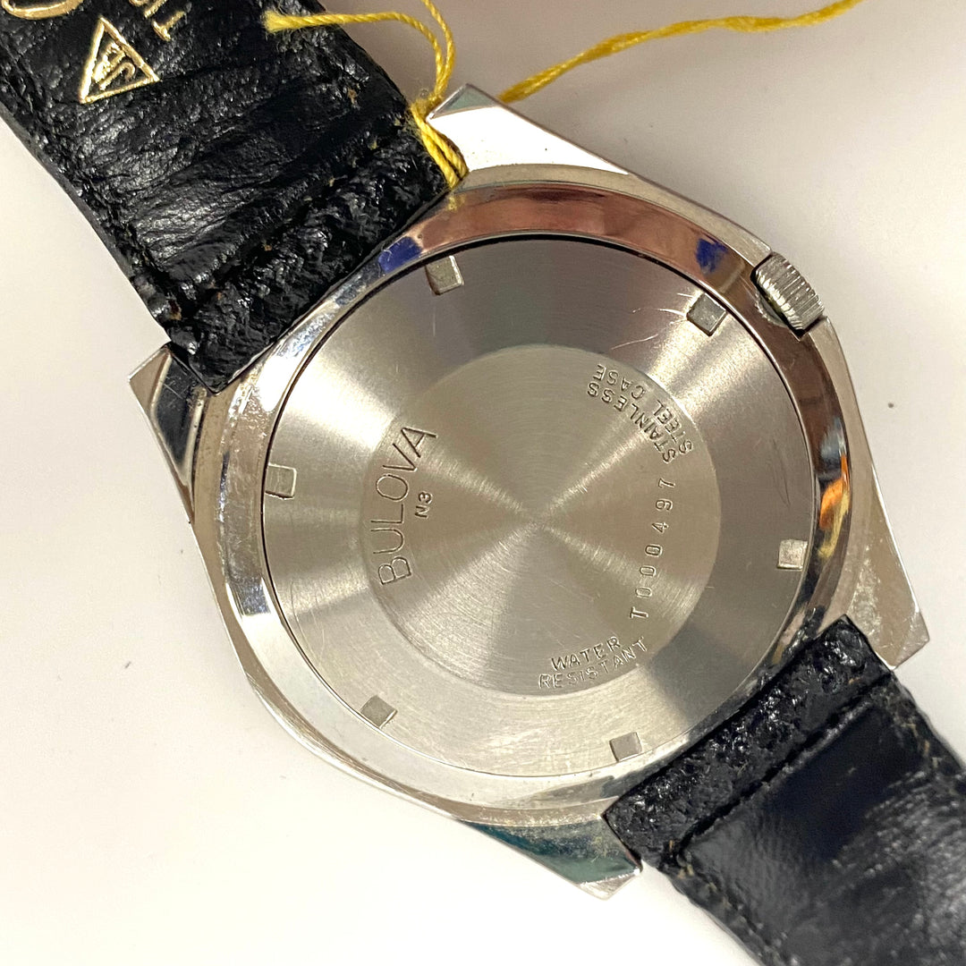 v025 Vintage Bulova Jet Star Automatic Swiss 17J Stainless Steel Wrist Watch WR +Box