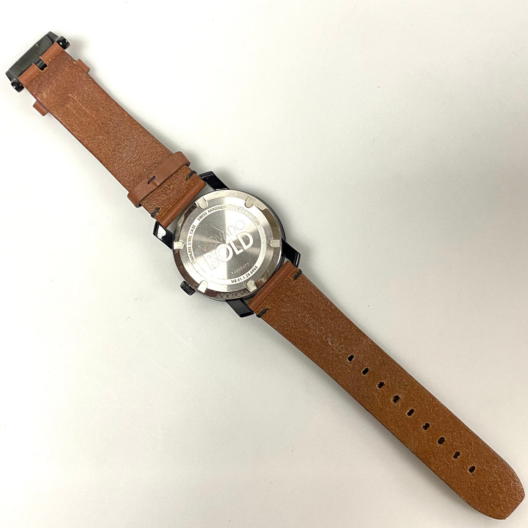 v041 Vintage Movado BOLD Swiss Mov't Stainless Steel Wrist Watch Water Resistant