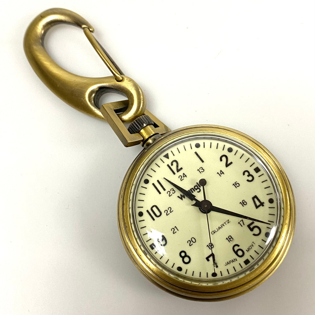 v069 Vintage Wrangler Quartz Pocket Watch Japan Movement on Waist Belt Clip