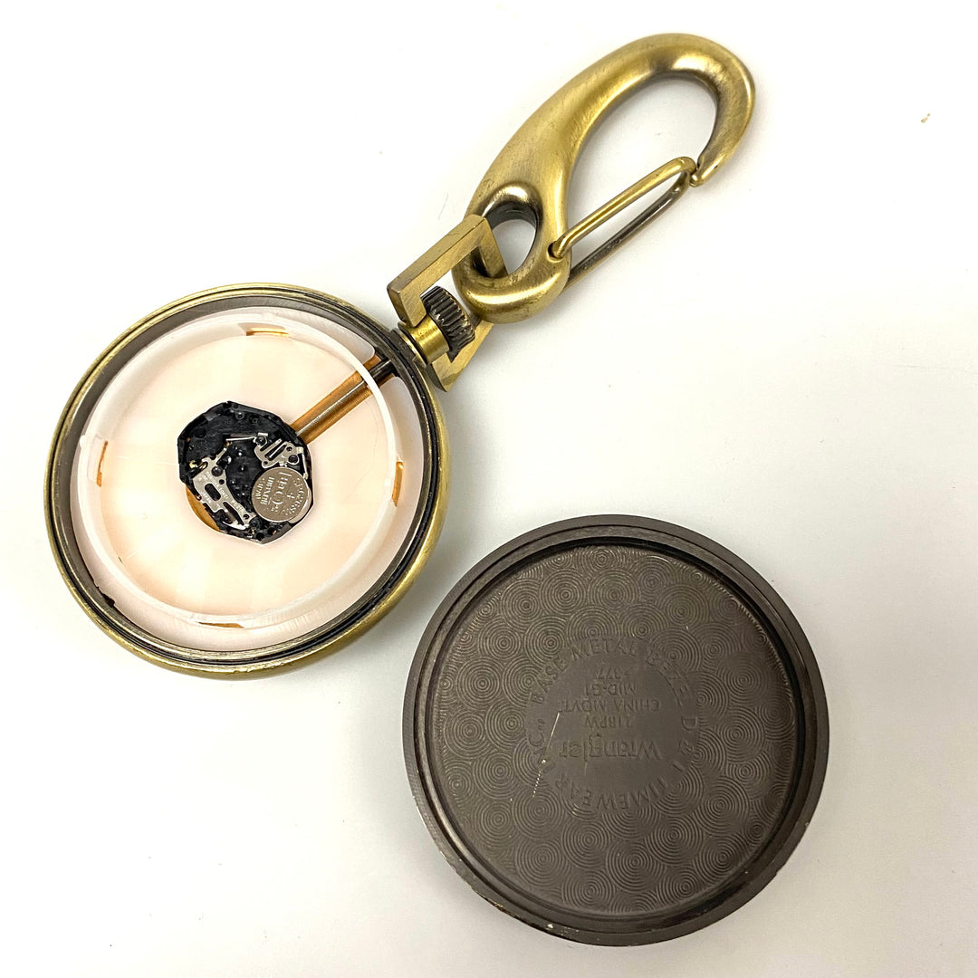 v069 Vintage Wrangler Quartz Pocket Watch Japan Movement on Waist Belt Clip