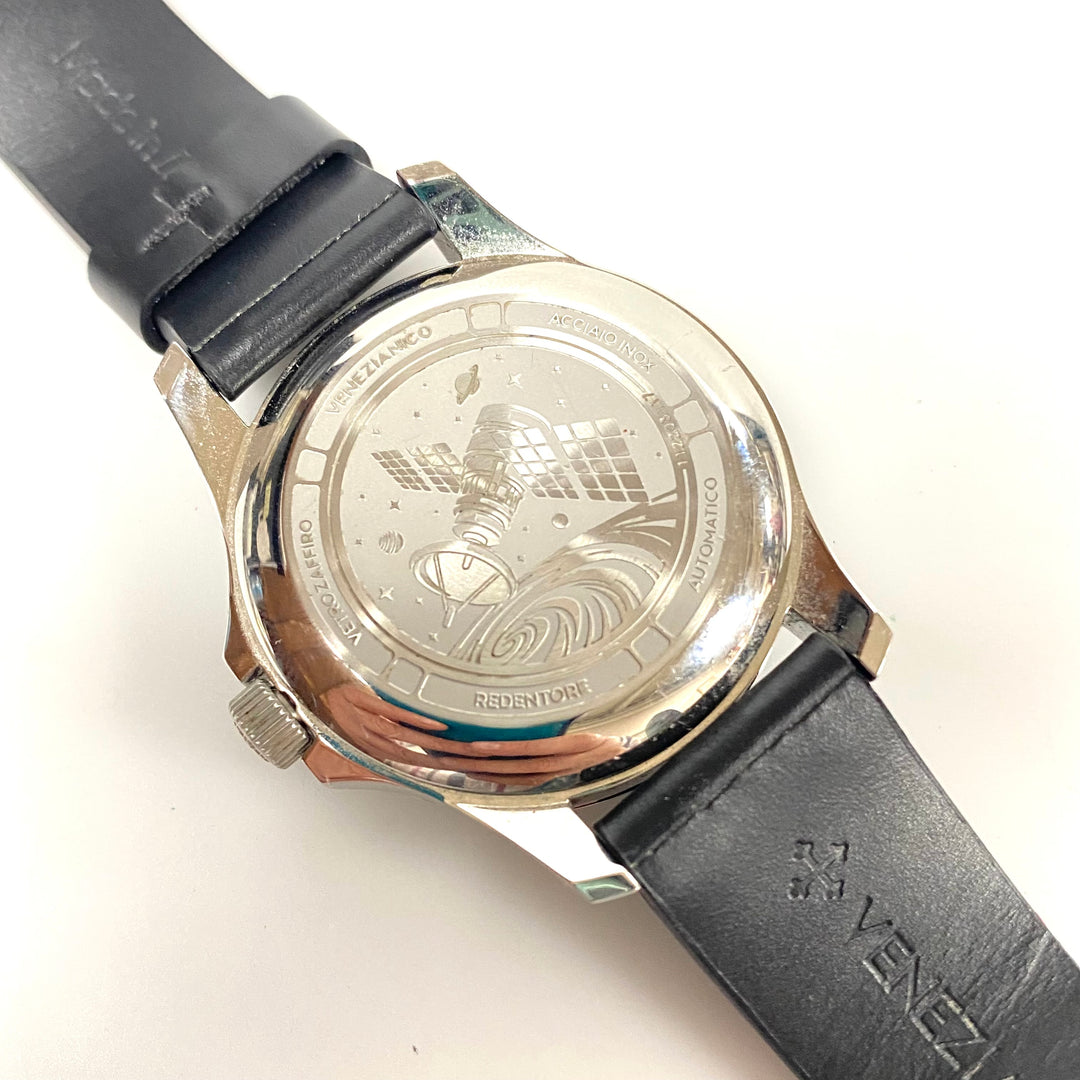 v086 Veneziano Automatic Redentore Sapphire Glass S Steel Italy Wrist Watch & Box