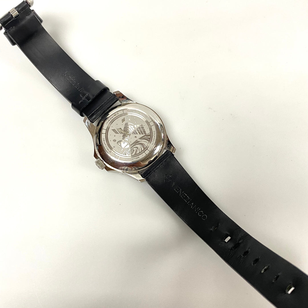 v086 Veneziano Automatic Redentore Sapphire Glass S Steel Italy Wrist Watch & Box