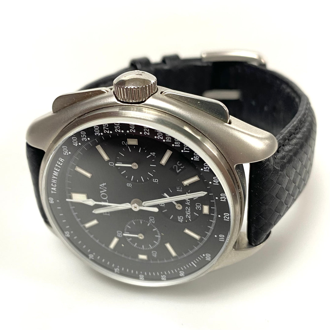 v087 Bulova Quarts Japan Movement Sapphire Glass Stainless Steel Wrist Watch