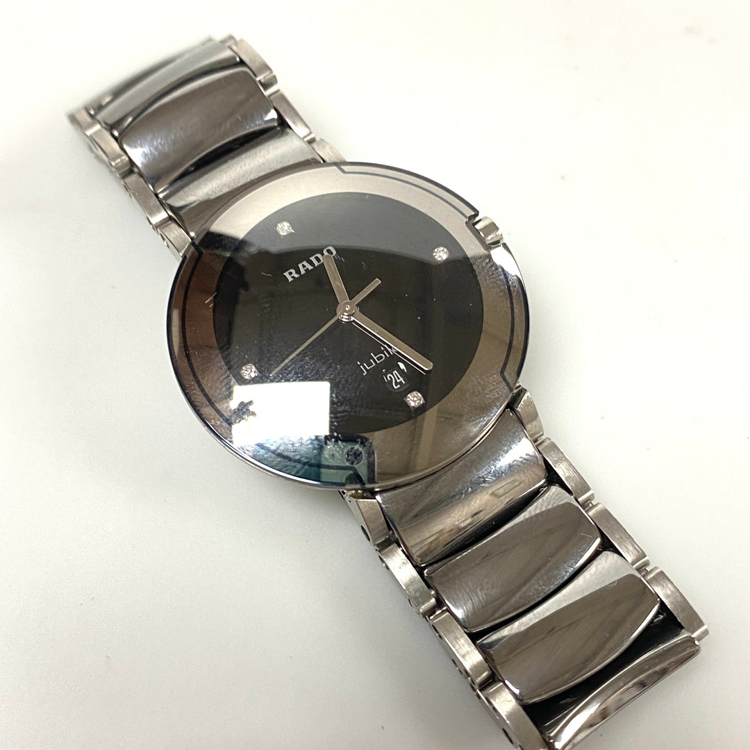 v091 Vintage RADO Jubilé DiaStar 129.0593.3 Quartz ceramic case and strap Men's Wrist Watch