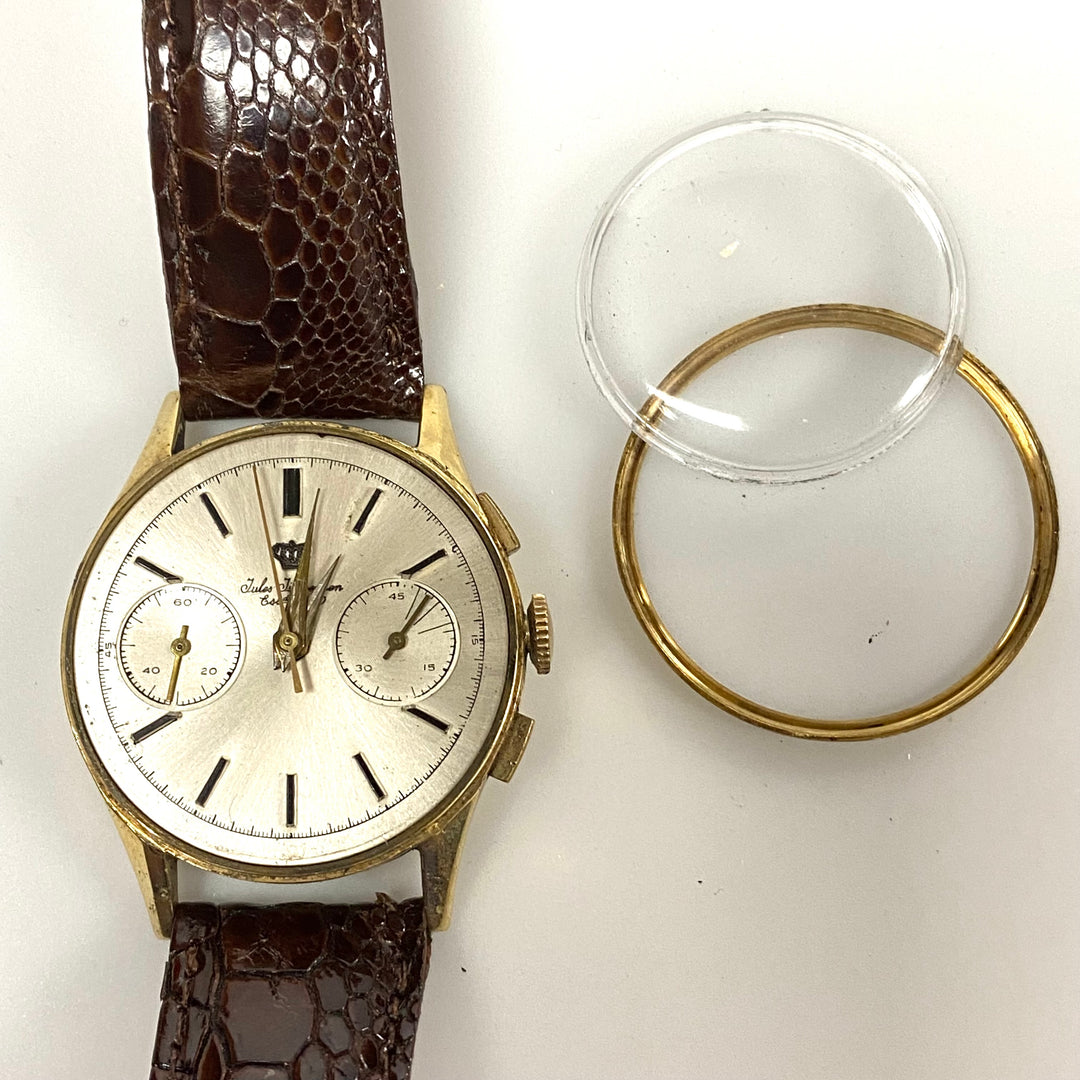 v102 Vintage Jules Jurgensen 14K Yellow Gold Mechanical Men's Wrist Watch