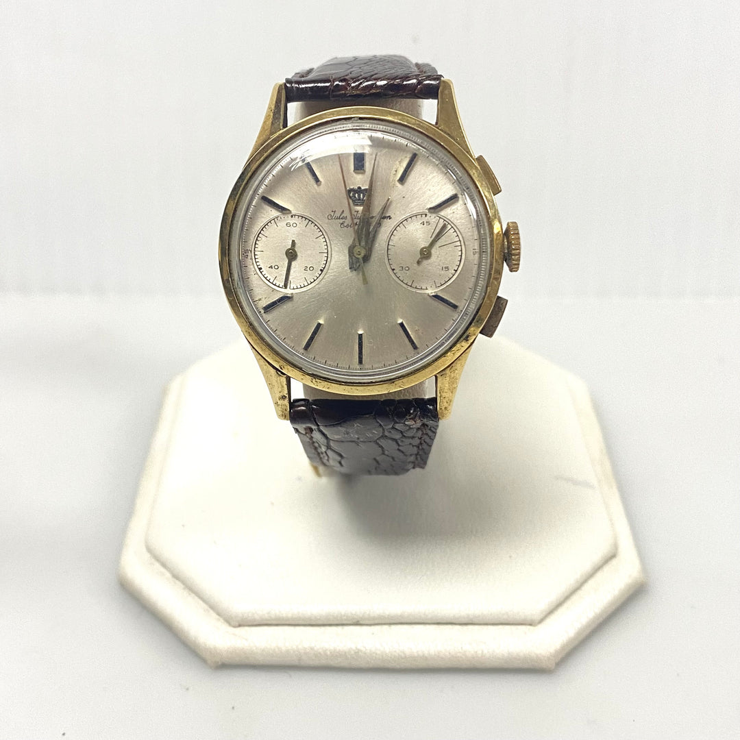 v102 Vintage Jules Jurgensen 14K Yellow Gold Mechanical Men's Wrist Watch