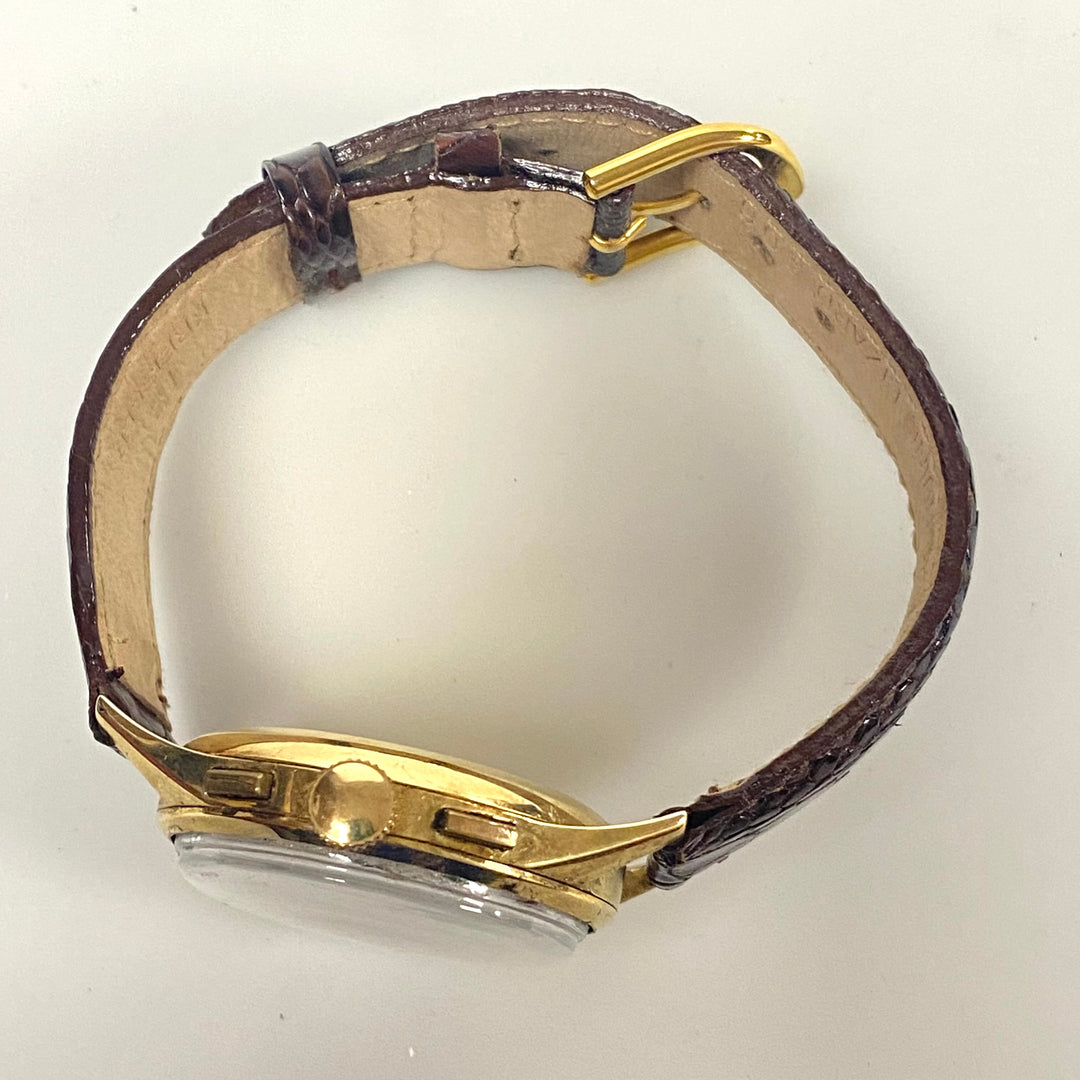 v102 Vintage Jules Jurgensen 14K Yellow Gold Mechanical Men's Wrist Watch