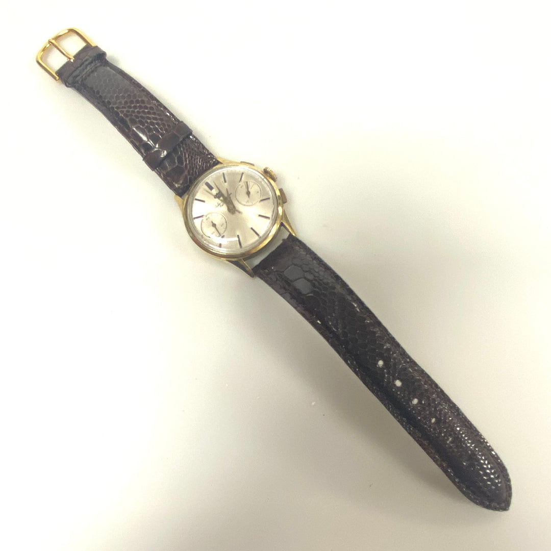 v102 Vintage Jules Jurgensen 14K Yellow Gold Mechanical Men's Wrist Watch