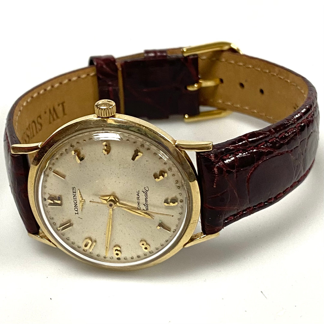 v103 Vintage Longines Admiral 10K Gold Filled Automatic Men's Wrist Watch