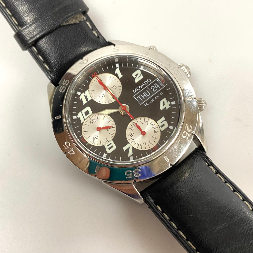 v104 Vintage Movado King Matic Automatic Swiss Made 25 Jewels Men's Wrist Watch