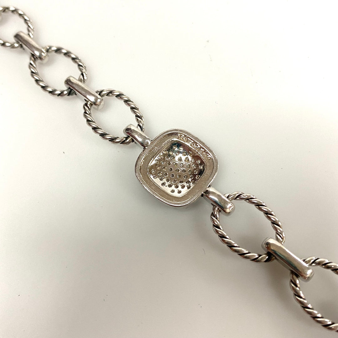 v118 Vintage Giani Bernini Sterling 925 Cubic Zirconia Pave Cable Style Bracelet