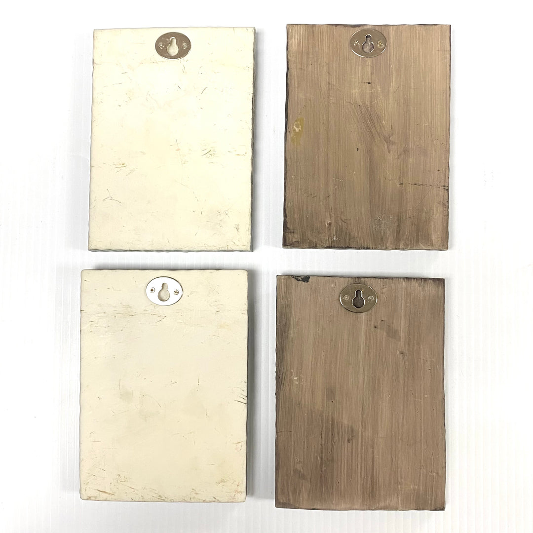 v121 Chiu Tak Hak French Paris Store Fronts Set of 4 Resin Art Wall Plaques Vintage