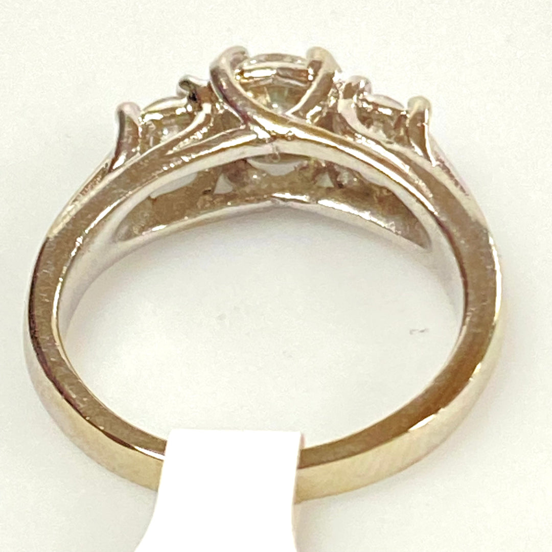 v144 Vintage Classic 14K White Gold .65cts Diamond Engagement Ring Sz 5