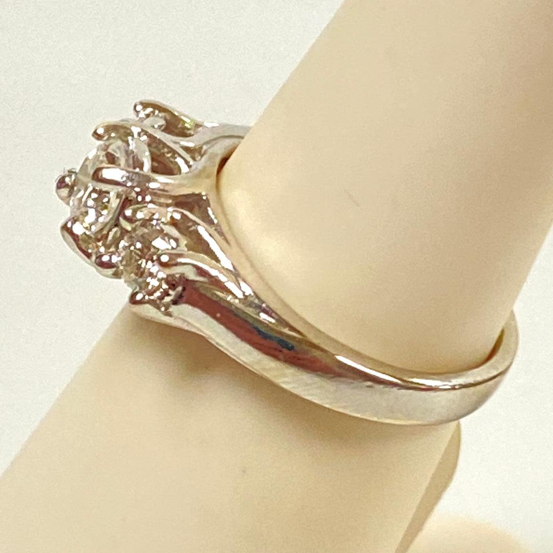 v144 Vintage Classic 14K White Gold .65cts Diamond Engagement Ring Sz 5