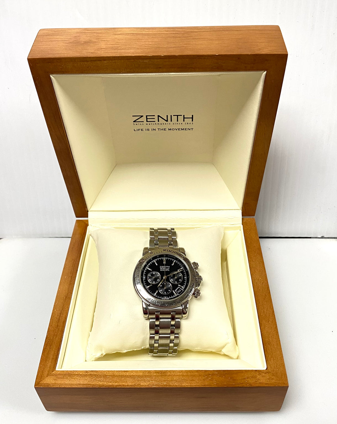 v147 Vintage Zenith Rainbow El Primero Automatic Chronograph Men's Wrist Watch