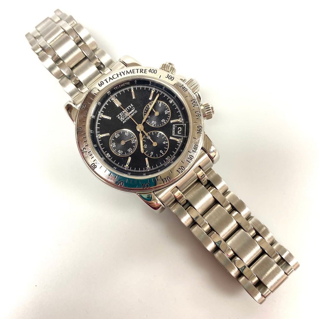 v147 Vintage Zenith Rainbow El Primero Automatic Chronograph Men's Wrist Watch