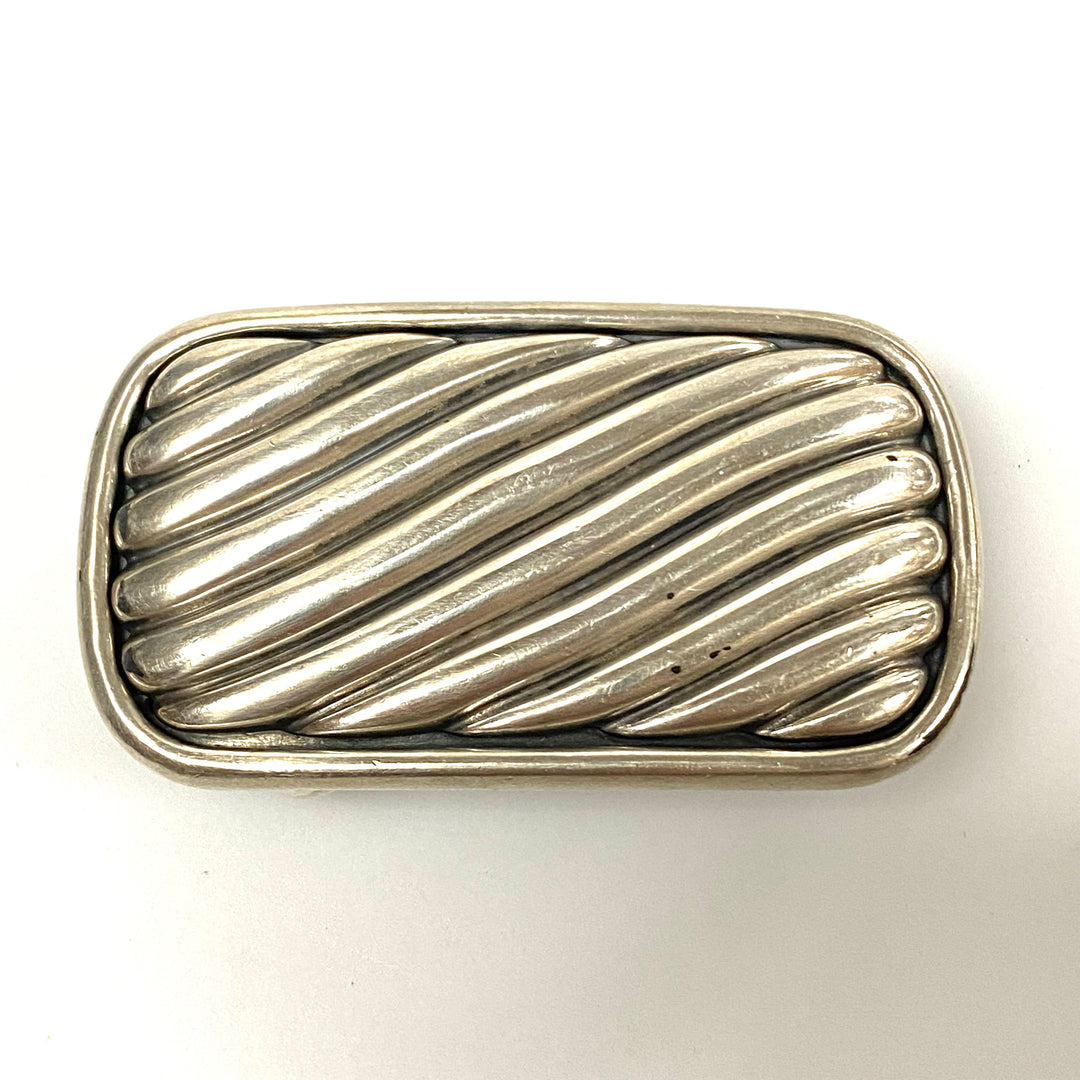 v182 Vintage Sterling Silver David Yurman Wavy Cable Belt Buckle