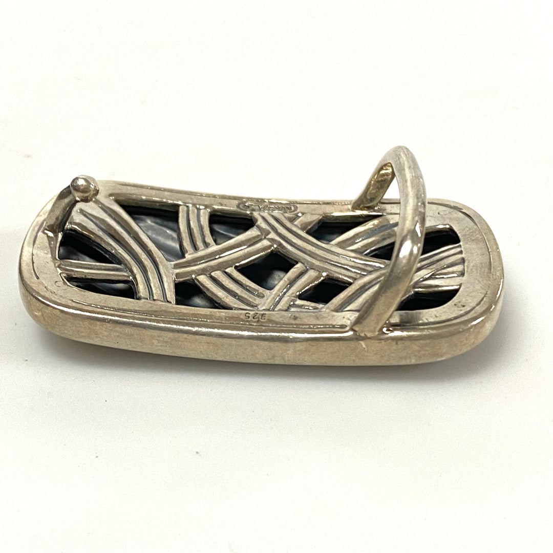 v182 Vintage Sterling Silver David Yurman Wavy Cable Belt Buckle