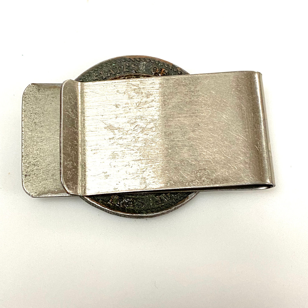 v183 Vintage Spirit of '76 Coin Money Clip Cash Holder with Display Storage Box