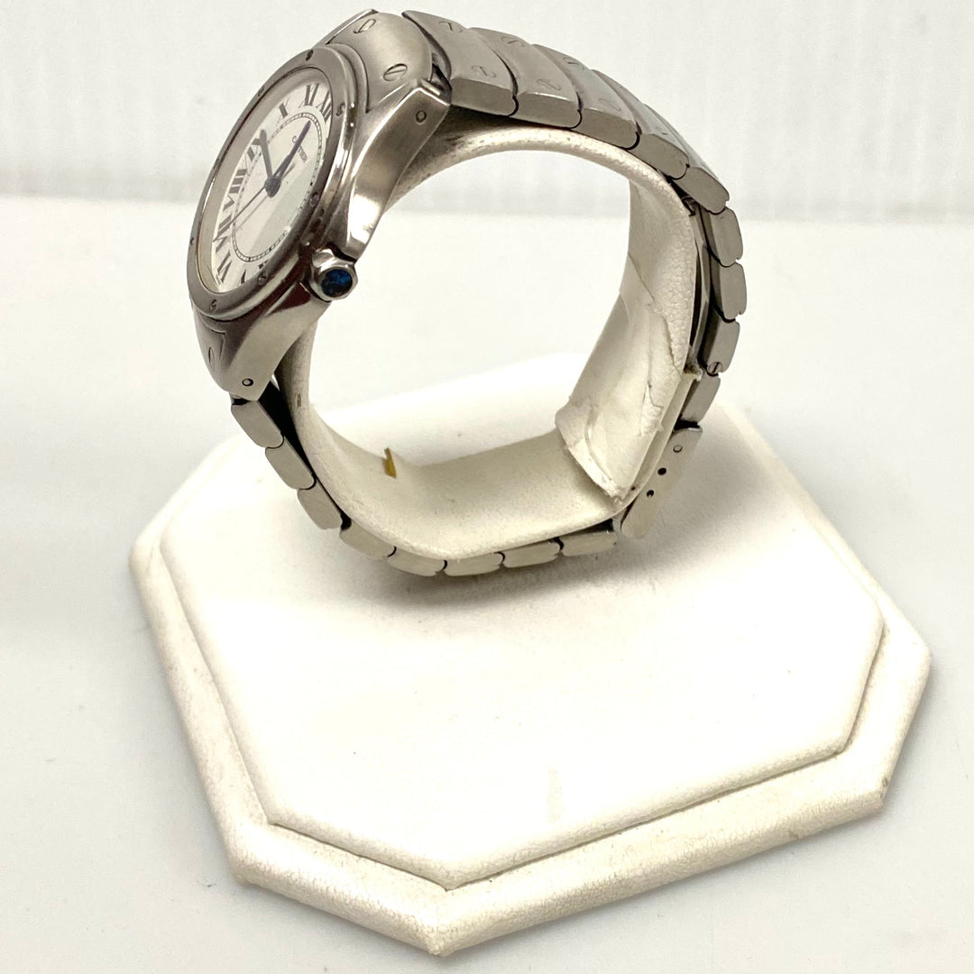 v214 Vintage Cartier Santos Ronde 1561 Automatic Stainless Swiss Men's Wrist Watch
