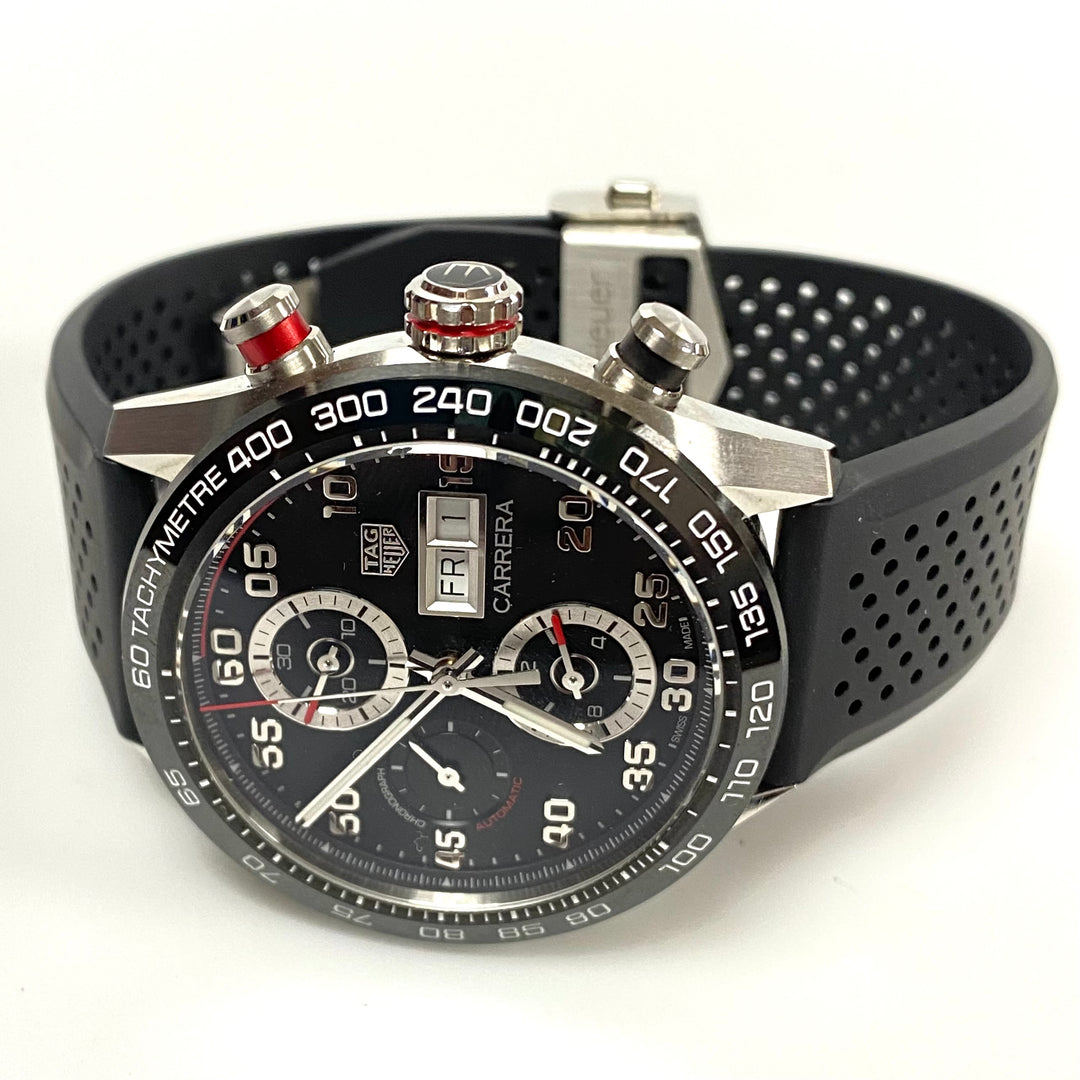v223 TAG Heuer CARRERA Calibre 16 Chronograph Day Date CBN2A1AA Wrist Watch +Box