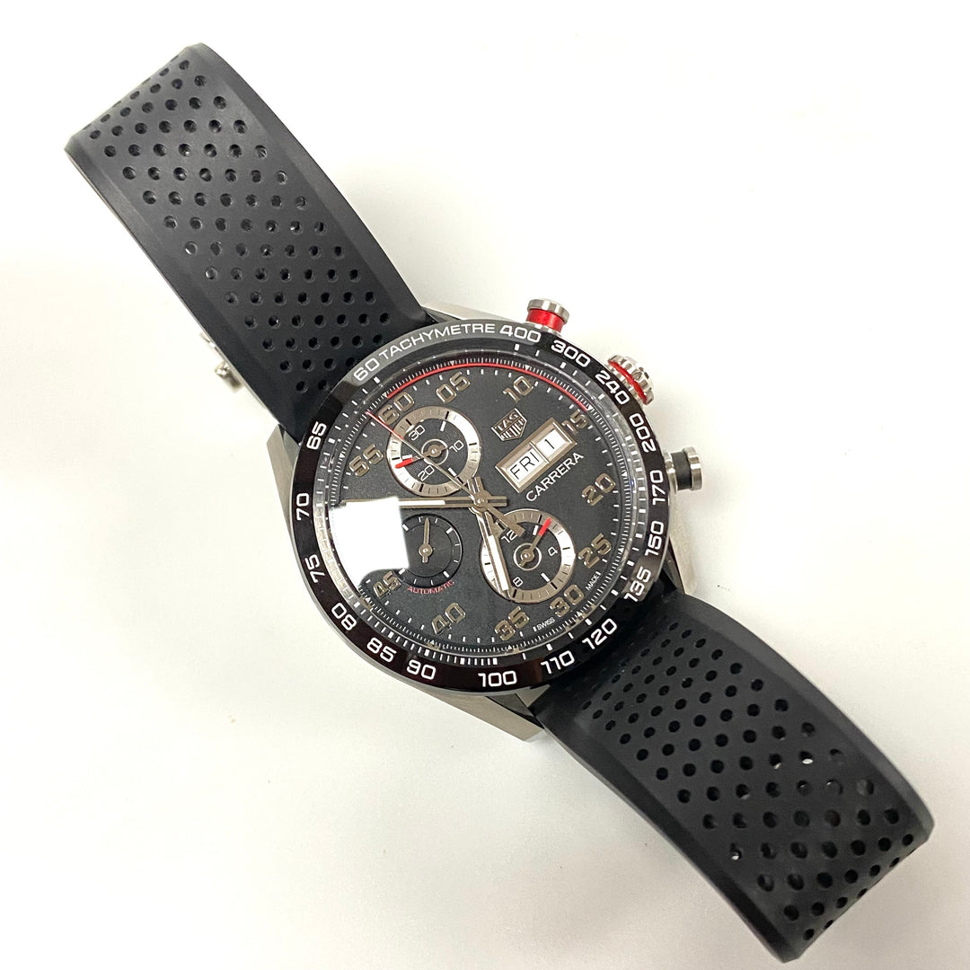 v223 TAG Heuer CARRERA Calibre 16 Chronograph Day Date CBN2A1AA Wrist Watch +Box