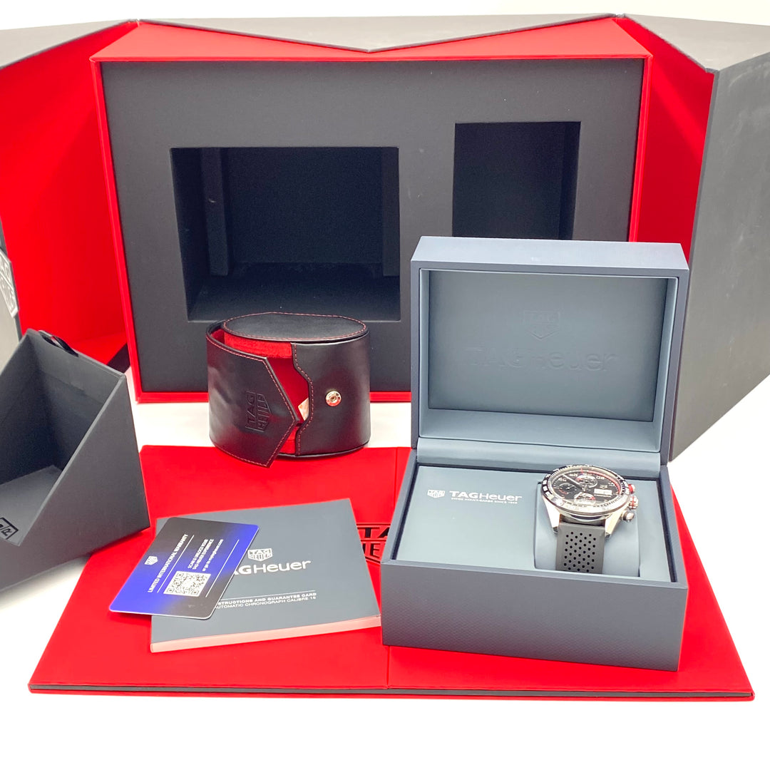 v223 TAG Heuer CARRERA Calibre 16 Chronograph Day Date CBN2A1AA Wrist Watch +Box