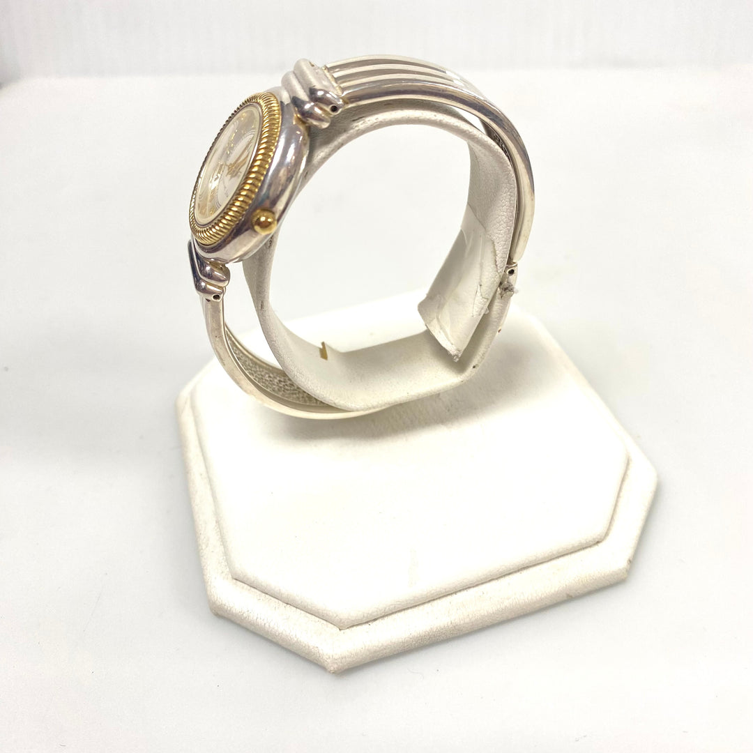 v239 Vintage Ecclissi Sterling Silver Case and Band Quartz Stainless Steel Back Wrist Watch