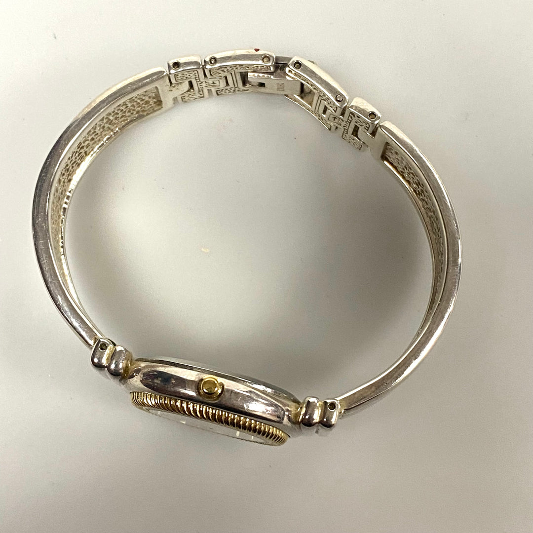 v239 Vintage Ecclissi Sterling Silver Case and Band Quartz Stainless Steel Back Wrist Watch