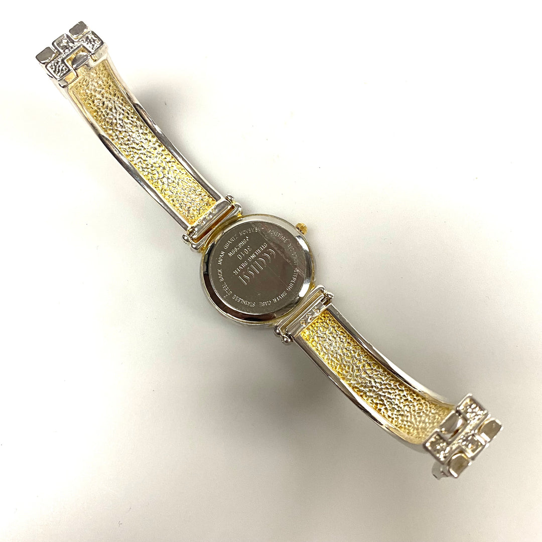 v240 Vintage Ecclissi Sterling Silver Case and Band Quartz Stainless Steel Back Wrist Watch