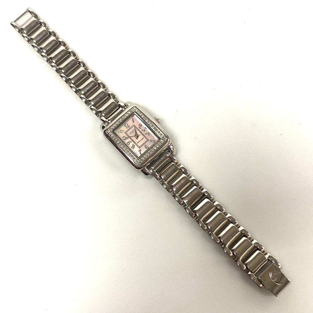 v241 Vintage Ecclissi Sterling Silver Case and Band Quartz Stainless Steel Back Wrist Watch 22910