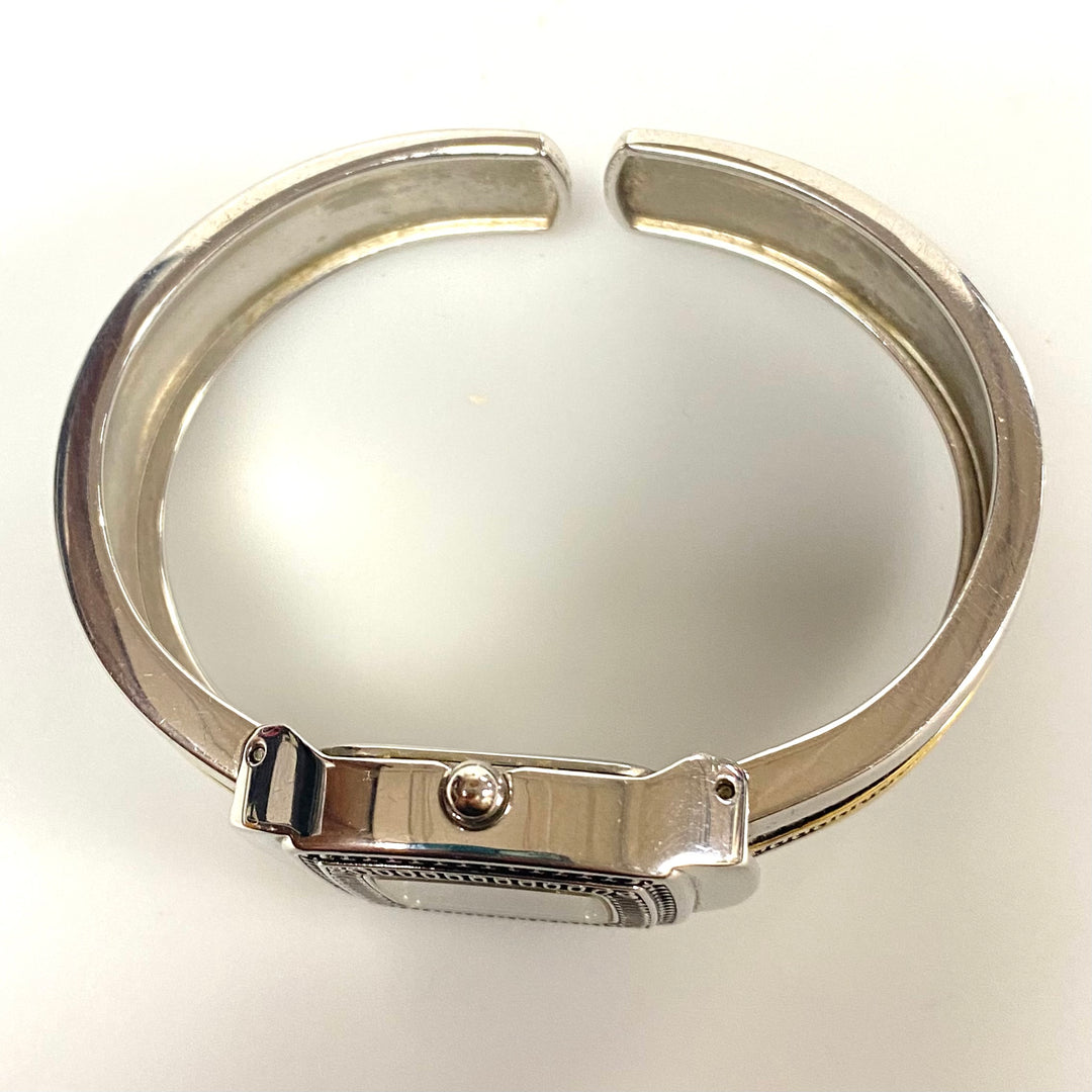 v242 Vintage Ecclissi Sterling Silver Case and Band Quartz Stainless Steel Back Wrist Watch 33030