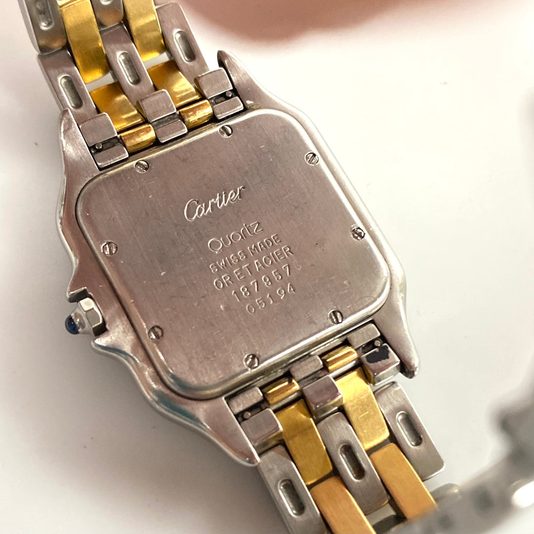 v262 Wrist Watch Cartier Panthere Quartz Or Et Acier Swiss Made
