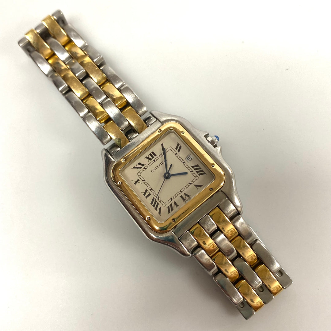 v262 Wrist Watch Cartier Panthere Quartz Or Et Acier Swiss Made