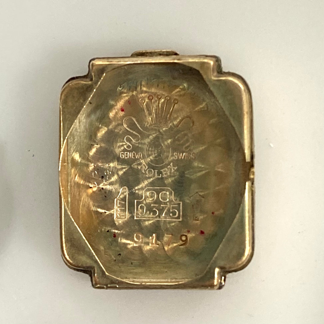 v263 Wrist Watch Vintage Rolex Precision 9kt Yellow Gold Geneva Swiss Made