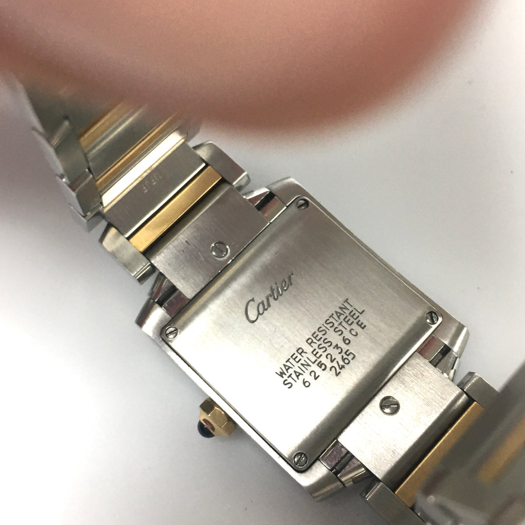 v269 Cartier Swiss Made Stainless Steel Water Resistant Wrist Watch & Soft Pouch