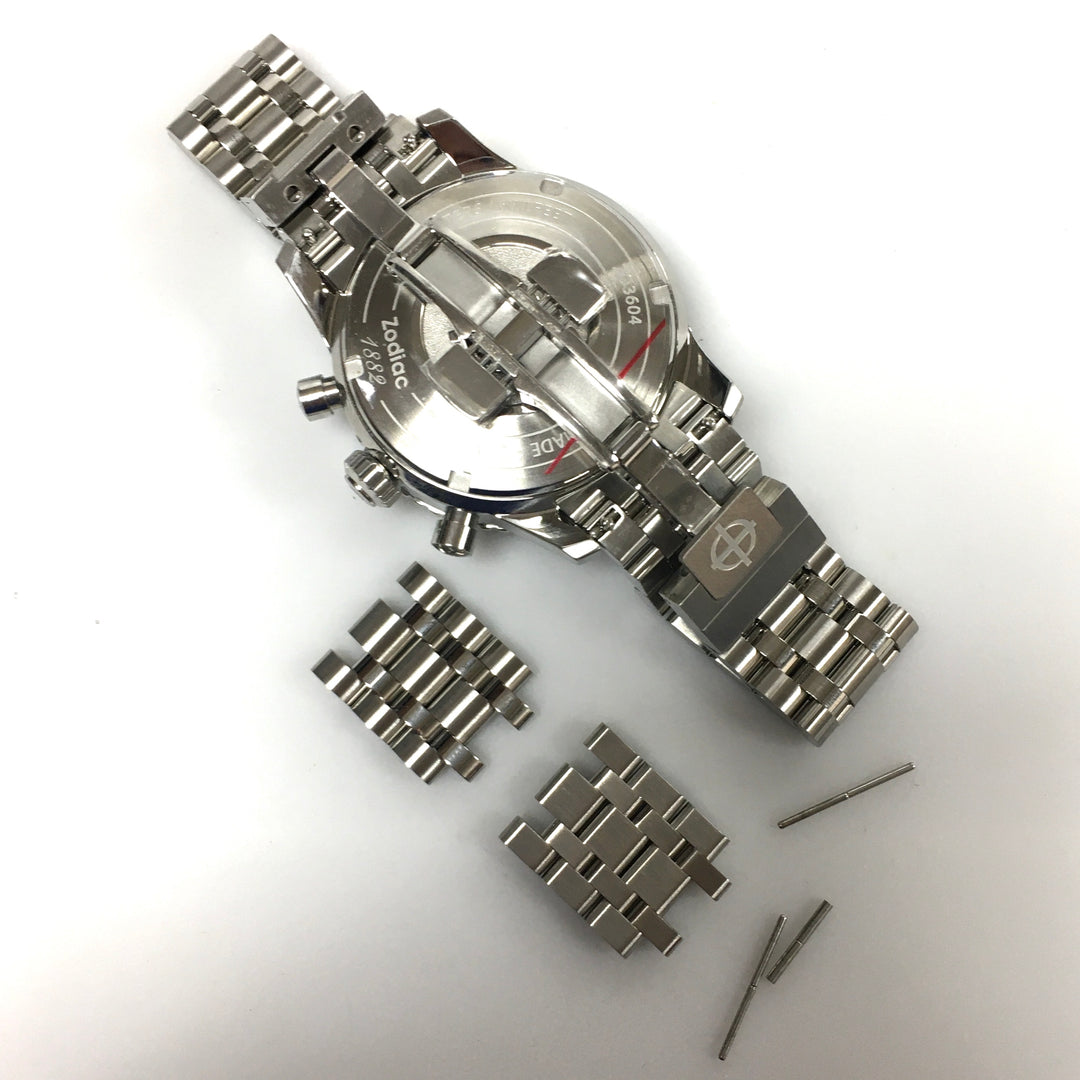 v271 Zodiac Sea-Chron 200m Water Resistant Stainless Swiss Made Men's Wrist Watch