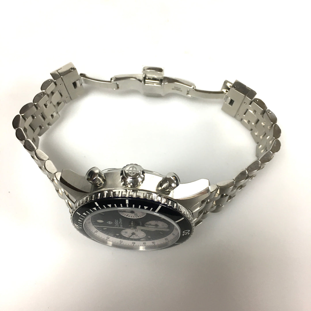 v271 Zodiac Sea-Chron 200m Water Resistant Stainless Swiss Made Men's Wrist Watch