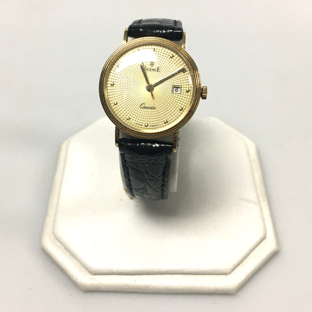 v279 Vintage VicencE Quartz Swiss Movement 14K Yellow Gold Milor Italy Wrist Watch
