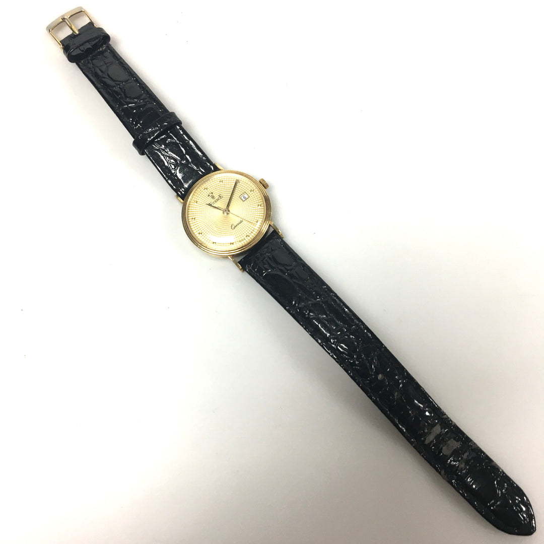 v279 Vintage VicencE Quartz Swiss Movement 14K Yellow Gold Milor Italy Wrist Watch