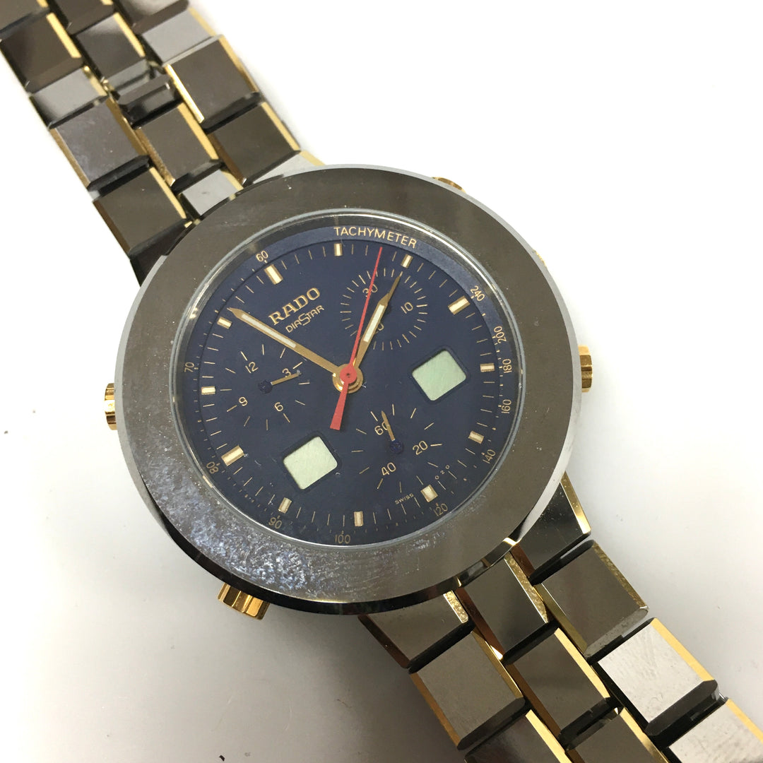 v281 Vintage RADO DiaStar 03351 Titanium Quartz Swiss 020 Wrist Watch Watersealed