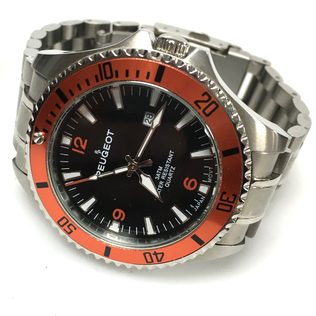 v283 Vintage Peugeot Stainless Steel Water Resistant Japan Movement Wrist Watch